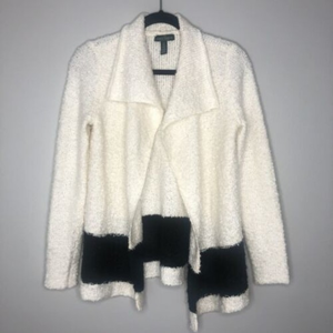Lauren Ralph Lauren Women's‎ Medium White Long Sleeve Cardigan Duster Sweater